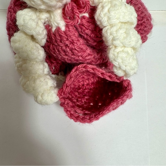 Handmade crochet bunny rabbit. Adorable rabbit wearing a flouncy pink dress. - Picture 9 of 9